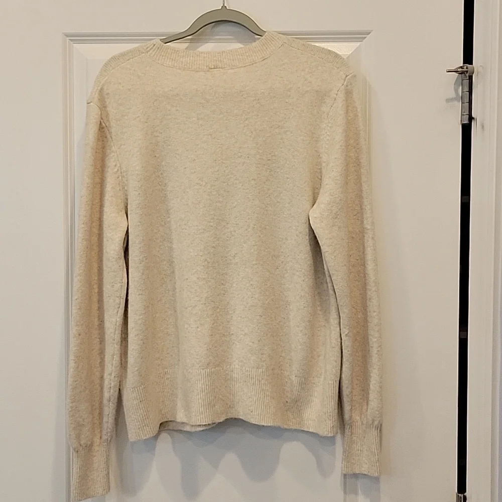 PINK Victoria's Secret Ski Club Collegiate Ivory Knit Crewneck Sweater XL NWT